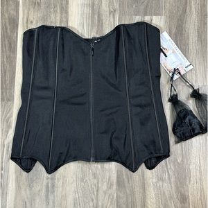 Coquette Corset 3728x Black‎ Fully Boned Sexy Lingerie Plus Size Women’s 1x / 2x